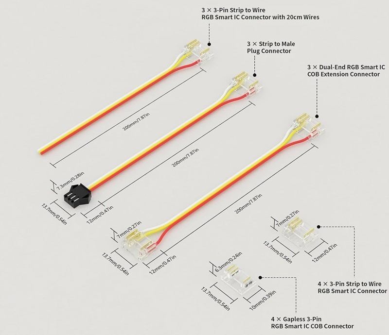 Conector de Tira LED COB Pixel